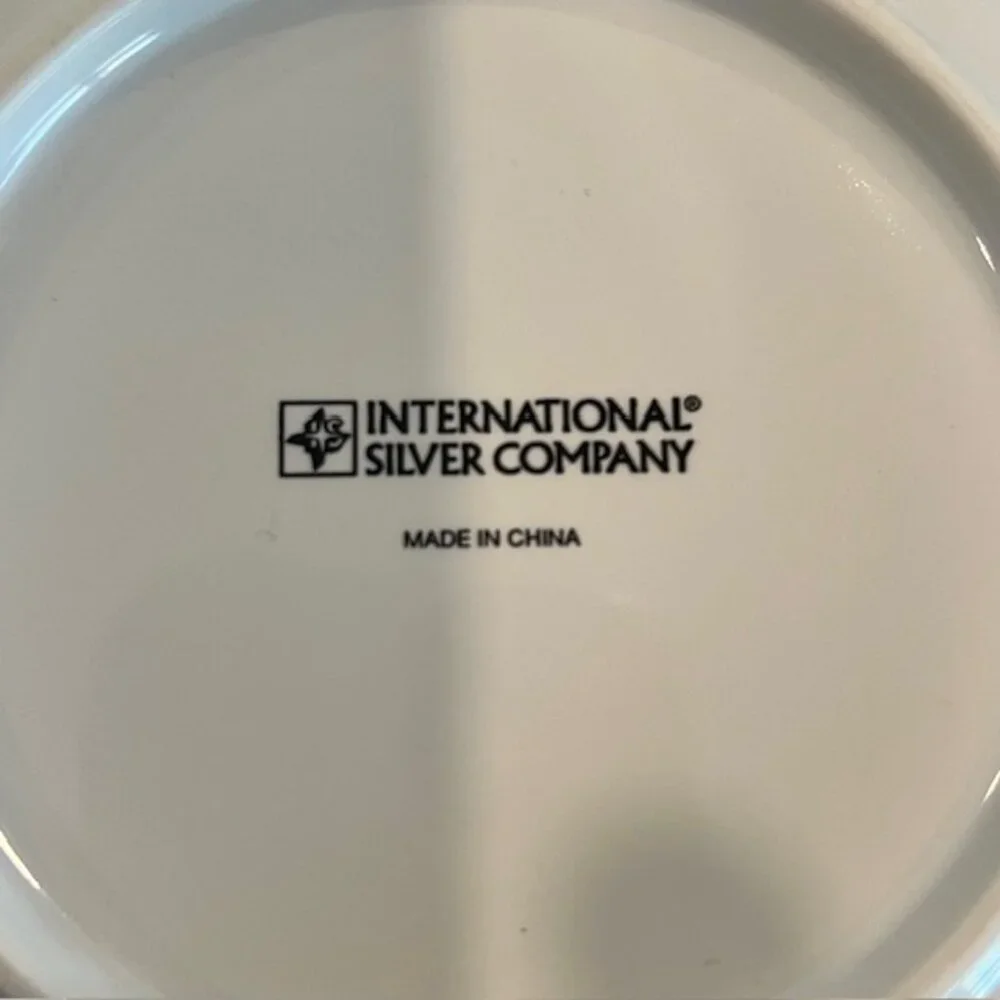 Set of (4) Eat, Drink & Be Merry Cocktail Plates International Silver Co